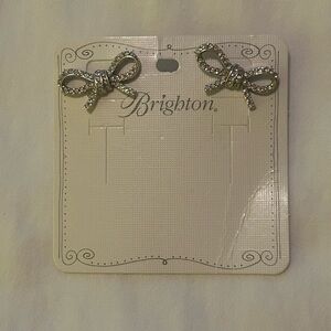 Brighton Silver Bow Earrings